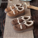 Western lamb fur plus wool shoes for women in autumn and winter suede leather shoes for women wearing cotton shoes thick-soled loafers
