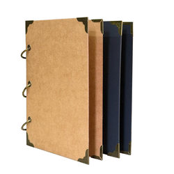 A4 Loose-Leaf Notebook Cover, Thickened Vintage Kraft Paper Binding, Detachable Handmade Notebook Folder Cover, Does Not Include Inner Pages