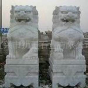 
Shi Qilin pairs of large companies place 075 factory gates, front courtyards, villa entrances, carved marble granite gardens