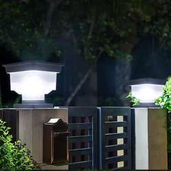 LED waterproof outdoor ground-plug lawn lamp modern simple aluminum garden lamp gate post lamp solar column lamp