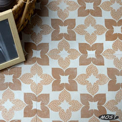 Retro Pattern Small Floral Tiles 300*300 Bathroom Balcony Floor Tiles B&B Villa Cafe Commercial Space Tiles