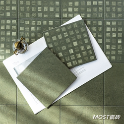Wabi-Sabi Retro Green Plaid Tiles 200X200 Kitchen Bathroom All-Ceramic