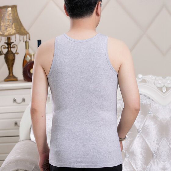 Middle-aged and elderly men's vest men's pure cotton old man x old man's shirt summer loose cotton dad absorbent sweatshirt grandpa