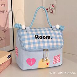 Small House-Shaped Makeup Bag for Women, Portable Cosmetics Storage Bag with Compartments, Large Capacity, New Travel Toiletry Bag