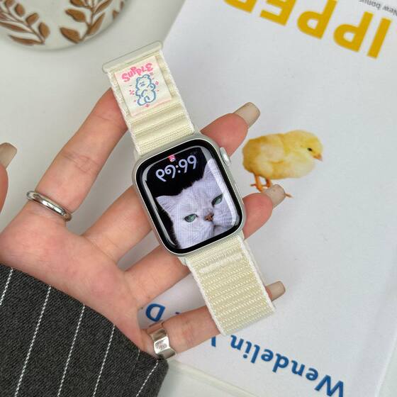 
Suitable for iwatch11 apple watch nylon strap applewatch10 strap s9 cute little animal nylon