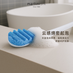 Martinispa Italian Imported Martini Bath Brush with Long Handle, Soft Bristles, Silver Ion Antibacterial Scrubbing Tool
