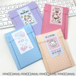 Macaron Style Foam Ziplock Bag Packaging Material Small Card Protection Material Bubble Wrap Thickeneded Small Card Packaging Self-Adhesive Bag