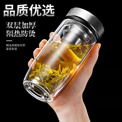 Tempered Glass Cup, Anti-Fall and Unbreakable, Large Set, Explosion-Proof, Insulated for Men and Women, Business Trip, Filtering Tea