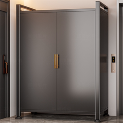 Steel Shoe Cabinet for Home Use, Wall-Mounted Integrated Multi-Layer Storage Cabinet, Large Capacity Indoor Entryway Dust-Proof Shoe Rack