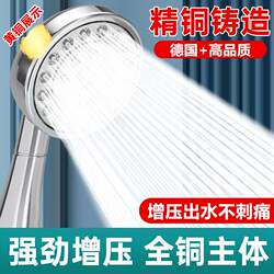 Jiumuwang Bathroom All-Copper Pressurized Shower Head Set for Home Use, Shower Hose, Showerhead