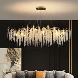 Light luxury restaurant chandelier crystal lamp new artistic creative branch living room American crystal Zhongshan