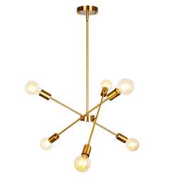 American simple living room room industrial style chandelier electroplating craft lamp cross-border Amazon satellite lamp