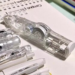 Japan Plus Correction Tape Limited Edition High-End Transparent Black Correction Tape Refillable Core for Third Grade Elementary School Students Replacement Core Value Pack Official official store