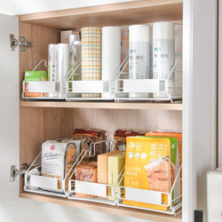 Folding cabinet storage basket kitchen bathroom cabinet sink storage box snack seasoning bottle can storage basket