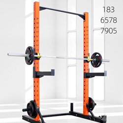 Professional-Grade Multifunctional Squat Rack, Commercial Free-Standing Squat and Bench Press Integrated Rack, Home-Use Half-Frame Barbell Squat Rack