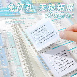 Sticker Page Protectors, Hole Stickers, Protective Loose-Leaf Stickers, High-Value Color Series, Expansion Stickers, Planner Stickers, Inner Page Punch Stickers, DIY Paper Decoration Stickers, Sticky Notes, Label Stickers, Tearable, for Student Use