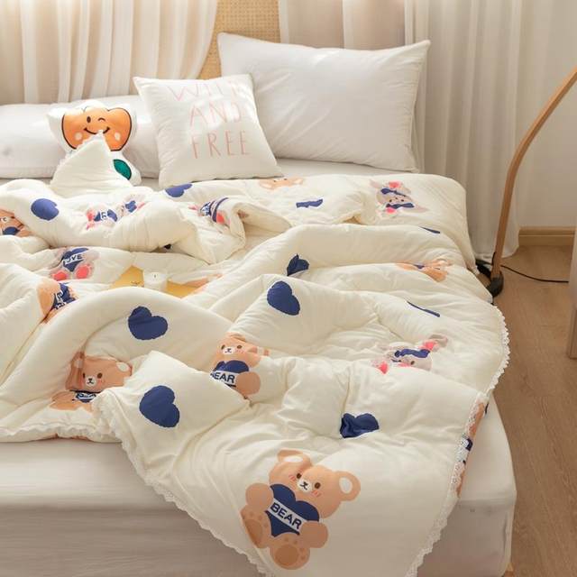Category A maternal and infant grade summer cooling quilt knitted cotton quilt air conditioning quilt core student cute children single and double spring autumn and summer