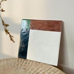 Nanyang Style Small Floral Tiles, Geometric Retro Full Ceramic Mosaic Tiles, Non-Slip Tiles for Homestay, Balcony, Bathroom, Trendy Wall and Floor Tiles