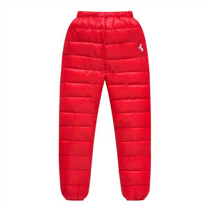 
Children's clothing and children's pants 2020 autumn and winter thin children's down cotton pants baby boys and girls wear high waist warm and open gears