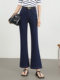 IELTS Cheng Denning Blue Micro Flare Jeans for Women 2025 Summer New Stretch Thin Style Slimming Nine-Flop Pants