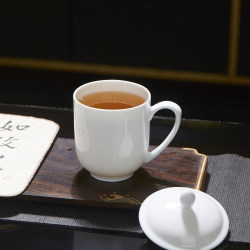 Jingdezhen High White Porcelain Mug Chinese Ceramic Cup Coffee Cup Office Home High-End Tea Cup Drinking Cup