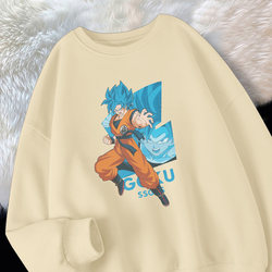 Dragon Ball Collaboration Sweatshirt for Men 2025 New Autumn Collection Son Goku Vegeta Collaboration Clothing Children's Crew Neck Jacket