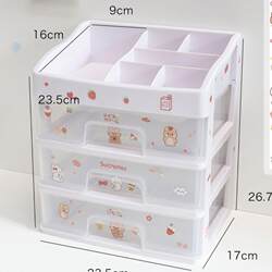Student Dormitory Desk Stationery Multi-Layer Cosmetics Storage Box Desktop Drawer-Type Transparent Plastic Household Storage Rack