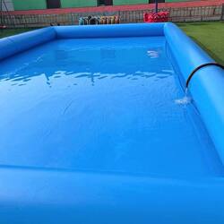 Large Inflatable Pool, Inflatable Swimming Pool, Outdoor Bracket Foam Pool, Hand-Cranked Boat, Mobile Water Park for Catching Fish