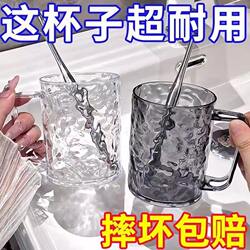 Large Capacity Transparent Toothbrush Holder Cup with Glacier Pattern for Home Use, Suitable for Women to Brush Teeth
