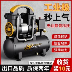 German Imported Small Air Compressor Air Pump Compressor Oil-Free Air Pump Small 220V Woodworking Air Pump Air Pump