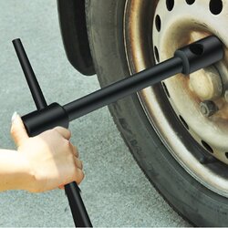 Delu Double-Ended Socket Tire Wrench, Extended Heavy-Duty Truck Tire Removal, Labor-Saving Special Four-Six Angle 32-33