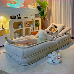 Human Dog Bed Lazy Folding Sofa, Can Lie down and Sleep, Tatami Suitable for Balcony, Bedroom, Single-Person Dual-Use Sofa Bed