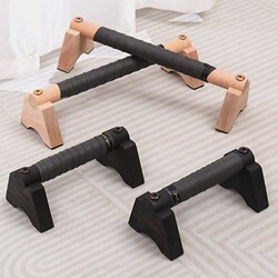 Push-Up Stand, Thickened Wooden Single/Double Bar Stand, Inversion Stand, Strength Training Equipment, Russian Push-Up Stand, Street Fitness Stand