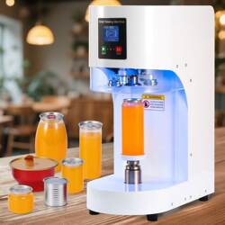 Fully Automatic Intelligent Sealing Machine for Aluminum Cans, Easy-Open Cans, Beer, Milk Tea, Beverages, Plastic Bottles, and Food Canning