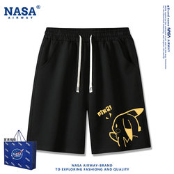 Pikachu animation peripheral design pure cotton shorts for men and women new thin pants summer loose casual sweatpants