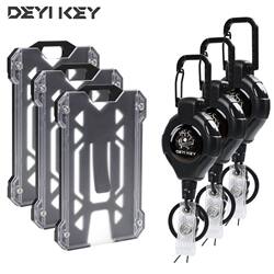 Outdoor Retractable Badge Holder with Easy-Pull Mechanism, Outdoor Retractable Employee Id Card, Work Badge, Retractable Keychain