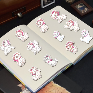 
50 Cute Mary Cat Tsundere Little White Cat Cartoon Cute Fun Stickers DIY Mobile Phone Case Laptop Tablet Desktop Luggage Luggage Skateboard Power Bank Water Cup Sticker