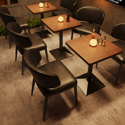 Retro Style Tavern Table and Chair Set, Coffee Shop, Casual Dining Bar, Commercial Theme Restaurant, Bar, Trendy Tables and Chairs