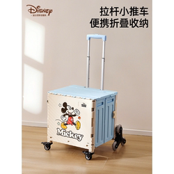 Disney Grocery Shopping Trolley, Foldable Camping Cart, Portable Storage Trolley for Picking up Packages and Shopping