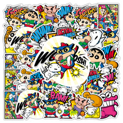 【Officially Licensed Large Image】Crayon Shin-Chan Cartoon Anime Series Creative Stickers Cute Funny High-Quality Anime Peripheral Decorations for Mobile Phones, Laptops, Suitcases, Waterproof