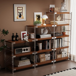 Japanese-Style Light Axis Storage Rack, Narrow Wall-Mounted Shelf, Household Floor-Standing Storage Rack, Living Room Kitchen Storage Rack, Bookshelf, Shelf