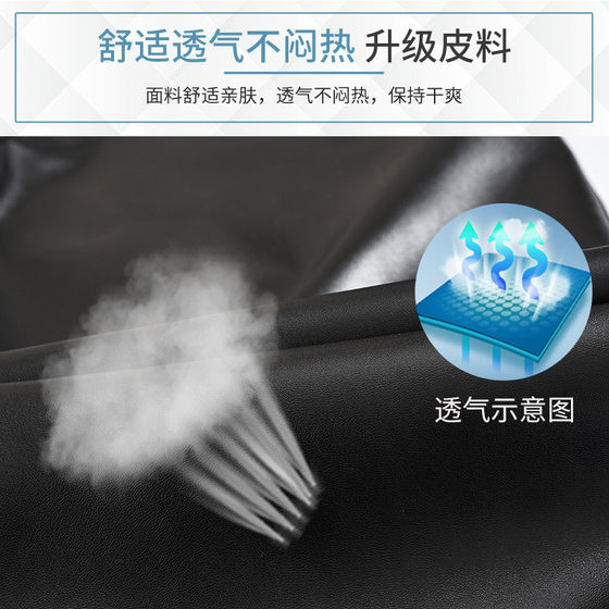 
Spring and summer thin motorcycle leather pants for men p loose elastic waterproof PU middle-aged and elderly straight high waist deep block breathable single