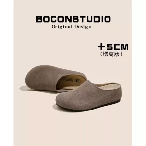 
Inner heightening version ~ genuine leather Birkenstock shoes 2026 spring and summer Baotou Birkenstock half slippers for women summer outer wear Mule shoes