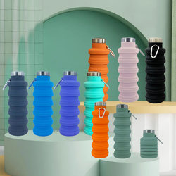 Japanese Imported Portable Food-Grade Silicone Collapsible Cup, Creative Sports Water Bottle, Outdoor Retractable Stress-Relief Water Cup