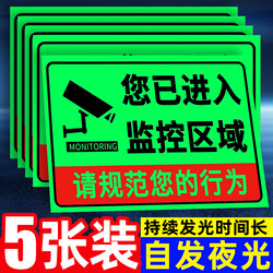 The Luminous Surveillance Warning Sign Contains a Surveillance Warning Sign. You Have Entered a Surveillance Area. Please Abide by the Rules. the Sign Contains a Reminder Sign and a Warning Sign. the Surveillance Indicator Sign Contains a Surveillance Warning Sign