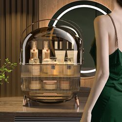 2025 New Luxury Cosmetic Storage Box Dust-Proof Desktop Makeup Box Dressing Table Lipstick and Skin Care Product Storage Rack