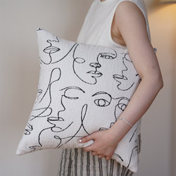 Scandinavian Simple Pillow Living Room Sofa Cushion Large Backrest Accessible Luxury Office Nap Pillow Bedside Soft Waist Pillow