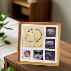 DIY Baby Hair Keepsake Frame for Newborns, Full Moon Celebration, and Ultrasound Display Stand Made of Solid Wood