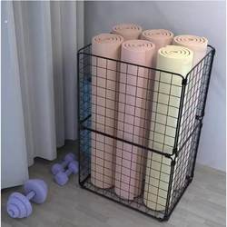Enlarged yoga mat storage basket, household gap storage artifact, gym sports equipment foam roller storage basket