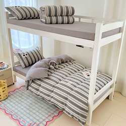 2025 student dormitory three-piece bedding set, six-piece quilt core mattress mat, yarn-dyed cotton combination set bedroom